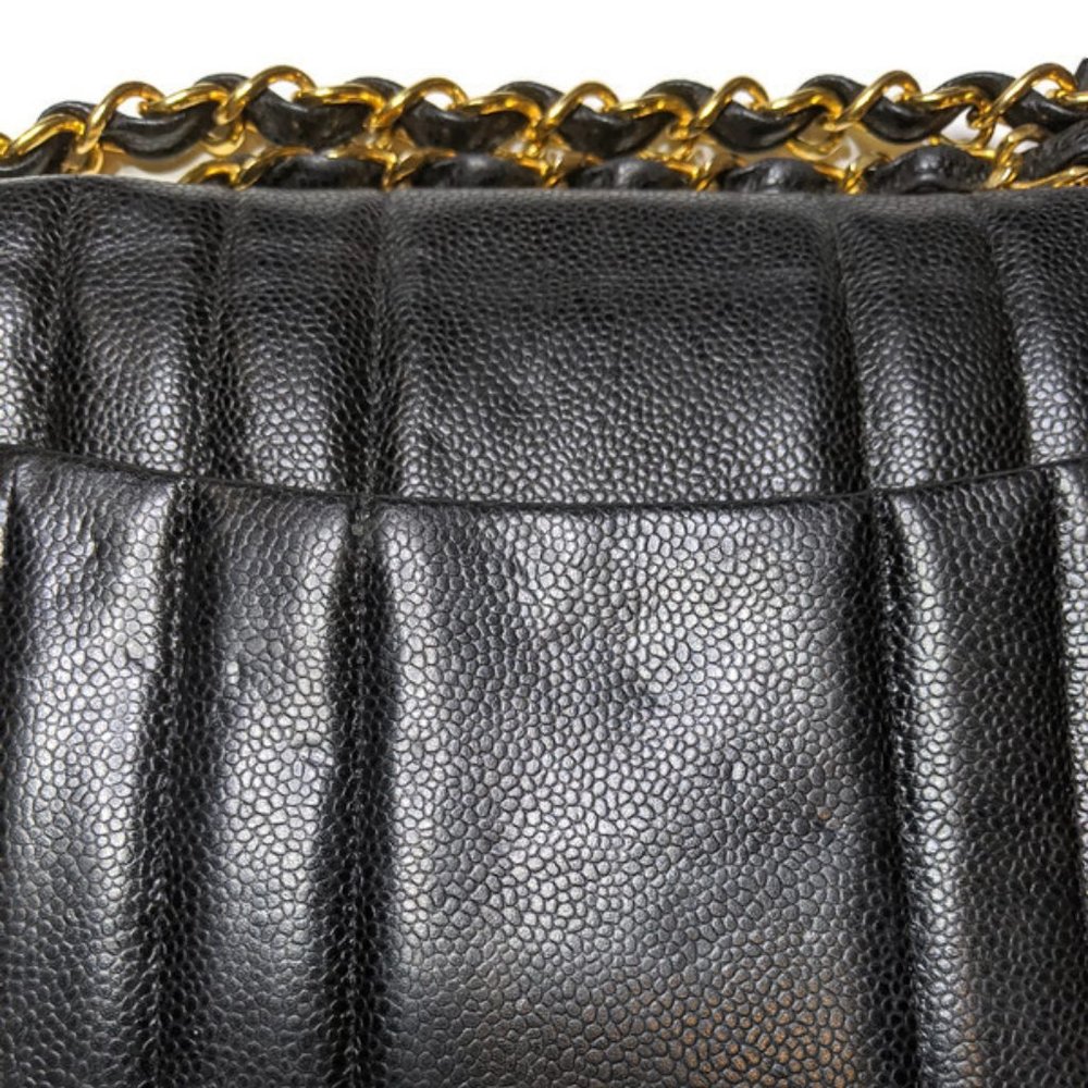 Chanel Vertical Black Caviar Leather Shoulder Bag - Picture 14 of 16